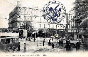 Oran - Hotel Continental et Place d'Armes - 1909